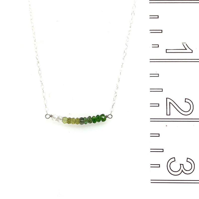Green Ombre Gembar in Silver