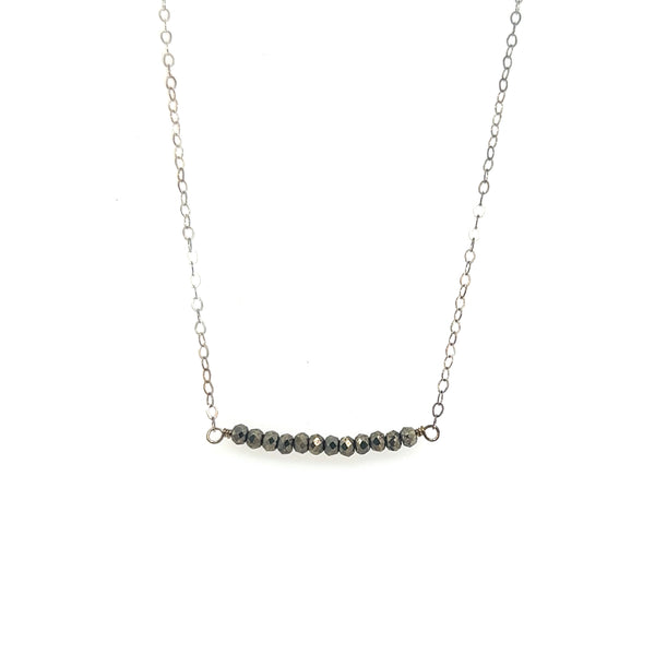 Pyrite Gembar in Gunmetal Silver