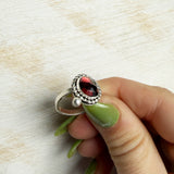 Blood Red Talisman Garnet Ring