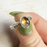 Golden Zircon Ring
