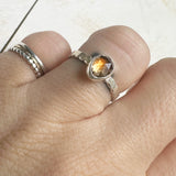 Golden Zircon Ring