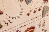 Garnet Droplets Earring