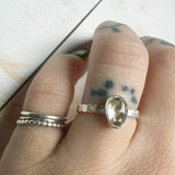 Pale Morning Light Zircon Ring
