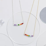 Classic Rainbow Bar Necklace