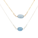 Oval Aquamarine Necklace