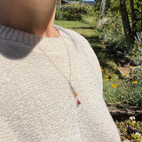 Twisting Rainbow Gemstone Necklace