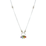 Tiny Rainbow Cluster Necklace