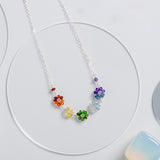 Rainbow Flowers Necklace