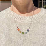 Rainbow Flowers Necklace