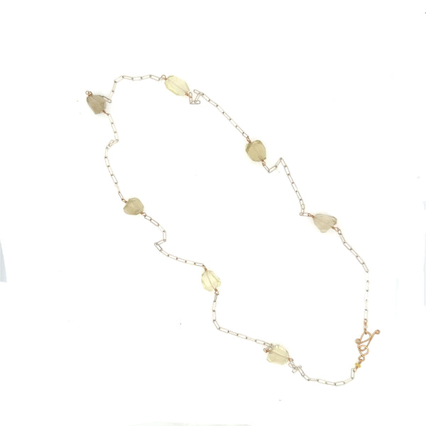 Early Dawn Lemon Quartz Necklace