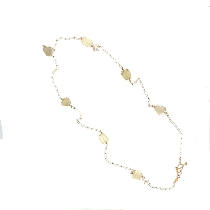Early Dawn Lemon Quartz Necklace
