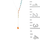 Glowing Carnelian "Y" Necklace