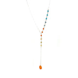 Glowing Carnelian "Y" Necklace