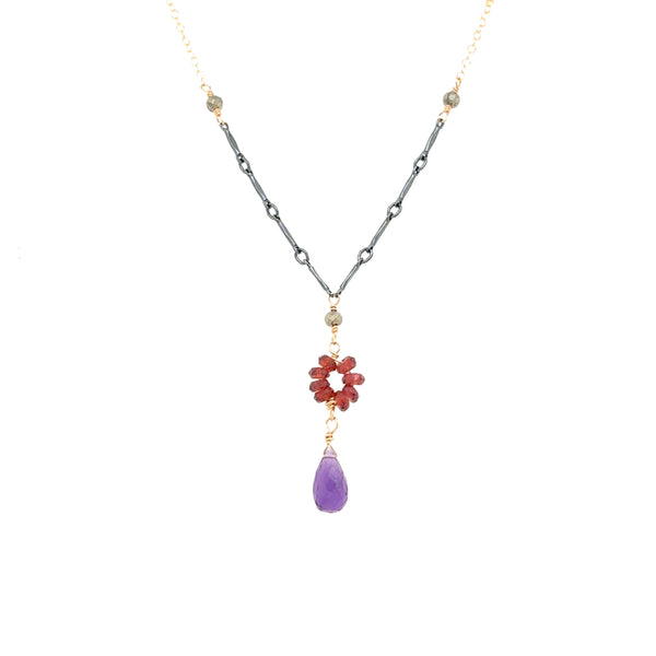 Crystallized Gemstone Necklace