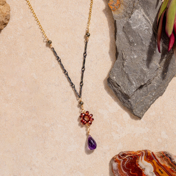 Crystallized Gemstone Necklace