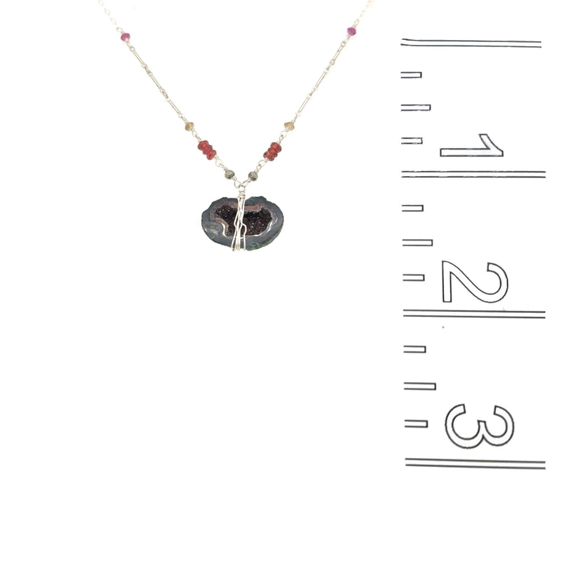 Druzy Agate Pendant Necklace