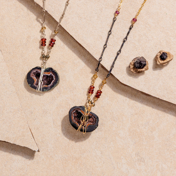 Druzy Agate Pendant Necklace