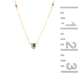 Watchful Eye Watermelon Tourmaline Slice Necklace