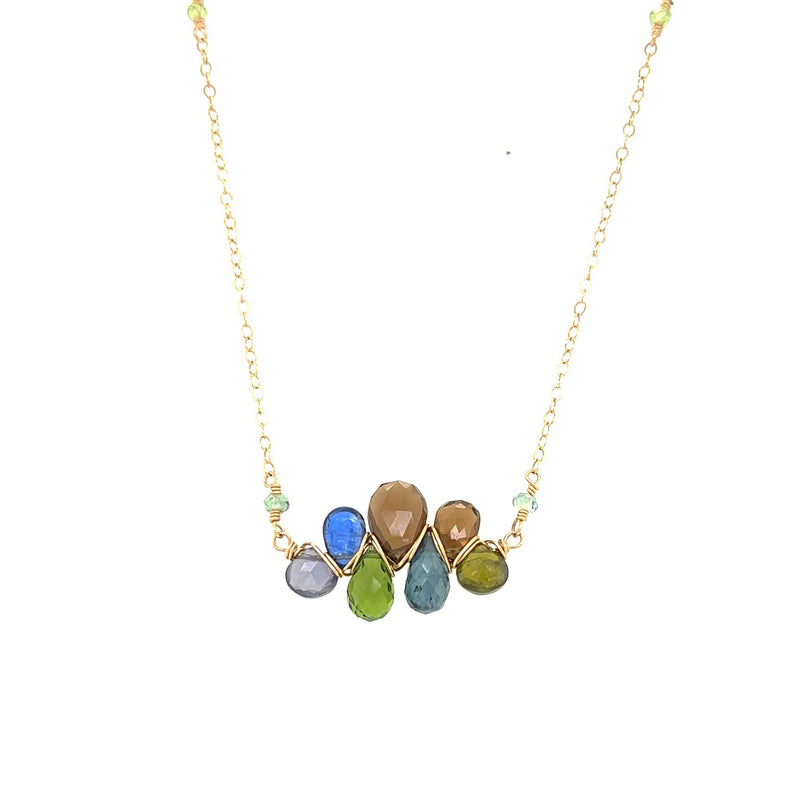 Woven Oregon Forest Gemstone Necklace