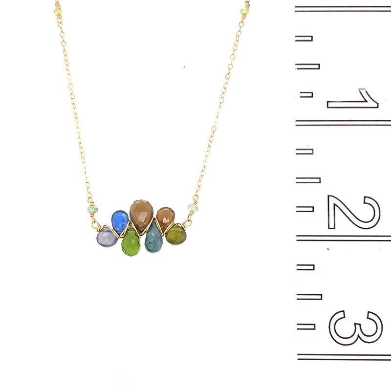Woven Oregon Forest Gemstone Necklace