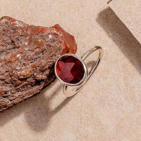 Deep Garnet Ring