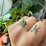 Green Chrome Diopside Ring