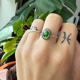 Green Chrome Diopside Ring
