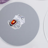 Orange Hessonite Garnet Ring