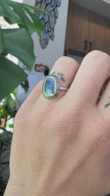 Blue Striated Kyanite Ring