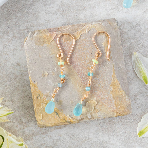 Blue Ombre Links Earring