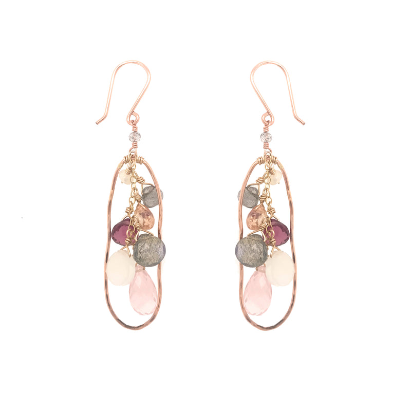 Wavy Oval Frame Earring