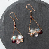 Woven Gemstone Champagne Earring