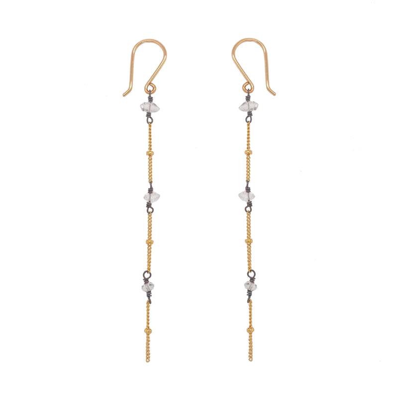 Herkimer Chain Earring