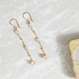 Wrapped Herkimer Chain Earring
