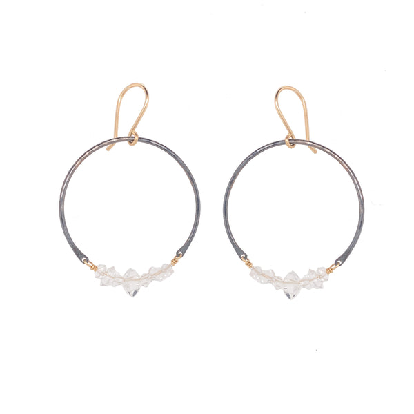 Herkimer Open Hoop Earrings