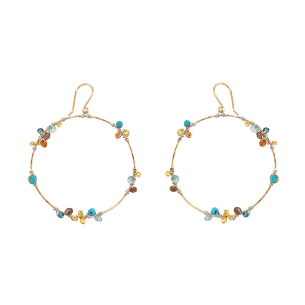 Prismatic Shimmer Hoop Earring