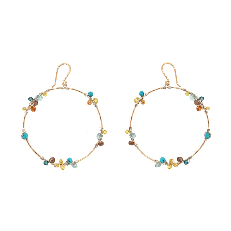 Prismatic Shimmer Hoop Earring