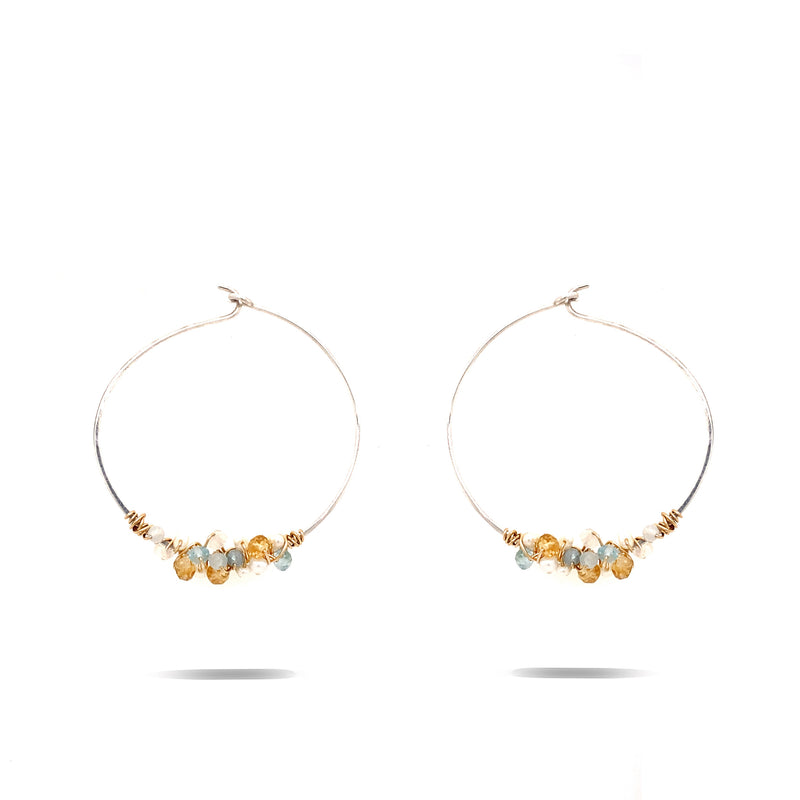 Silver Koi Hoop Earring