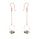 Rich Green Droplets Earring