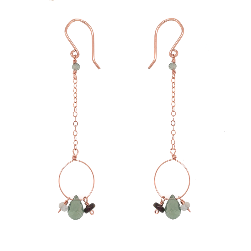 Rich Green Droplets Earring