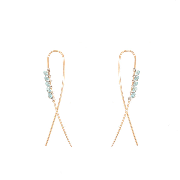 Static Gemstone Wrap Earring