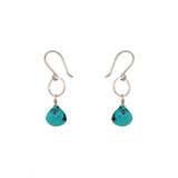 Turquoise Drop Hoop Earring