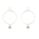 Distilled Labradorite Hoop Earring