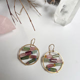 Tourmaline Stained Glass Window Earrings