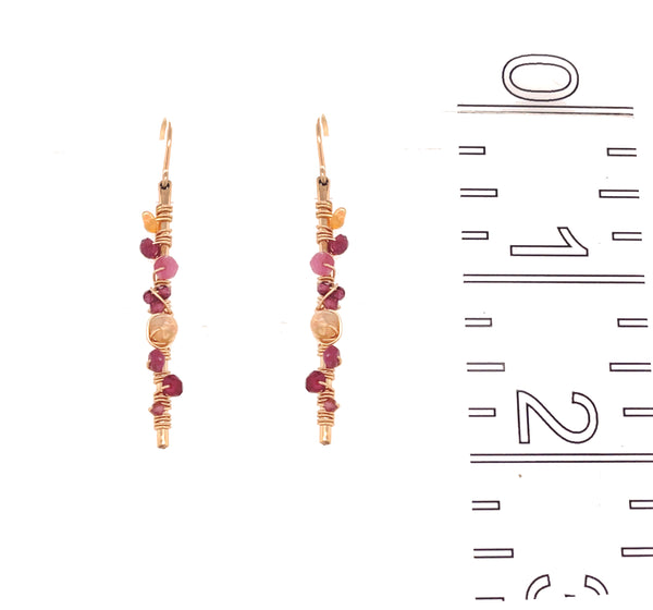 Burgundy Blossom Earrings