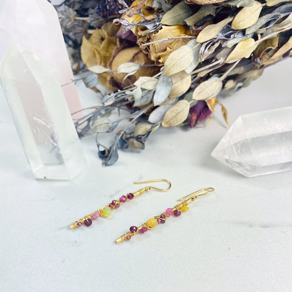 Burgundy Blossom Earrings