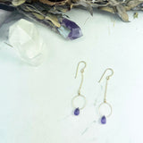 Violet Drop Earring