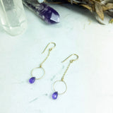 Violet Drop Earring