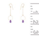 Violet Drop Earring