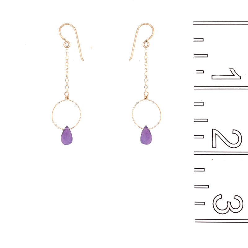 Violet Drop Earring